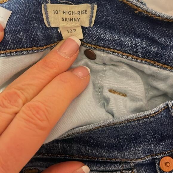 Madewell Petite 10" High-Rise Skinny Ankle Jeans Tencel Denim 32P - Picture 11 of 11